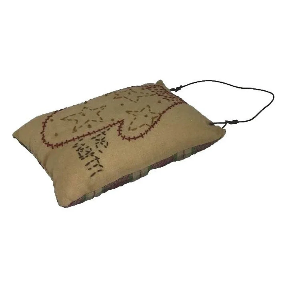 Primitive Mitten Christmas Holiday Ornament Hand Stitched Be Warm Muslin Stuffed